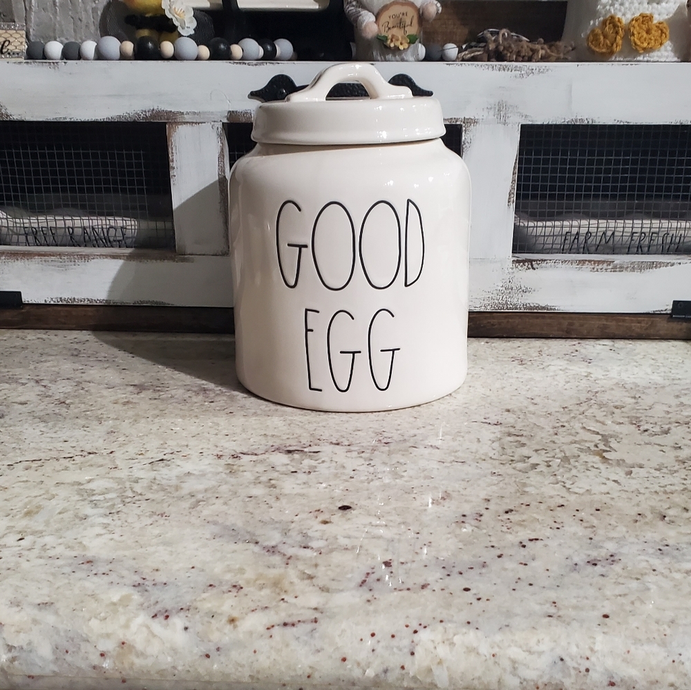 NEW Rae Dunn Good Egg Spring Easter Ceramic Canister - Picture 2 of 4